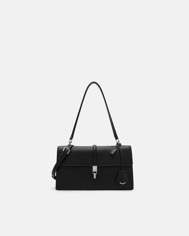 Hitch Flap Shoulder Bag - Black