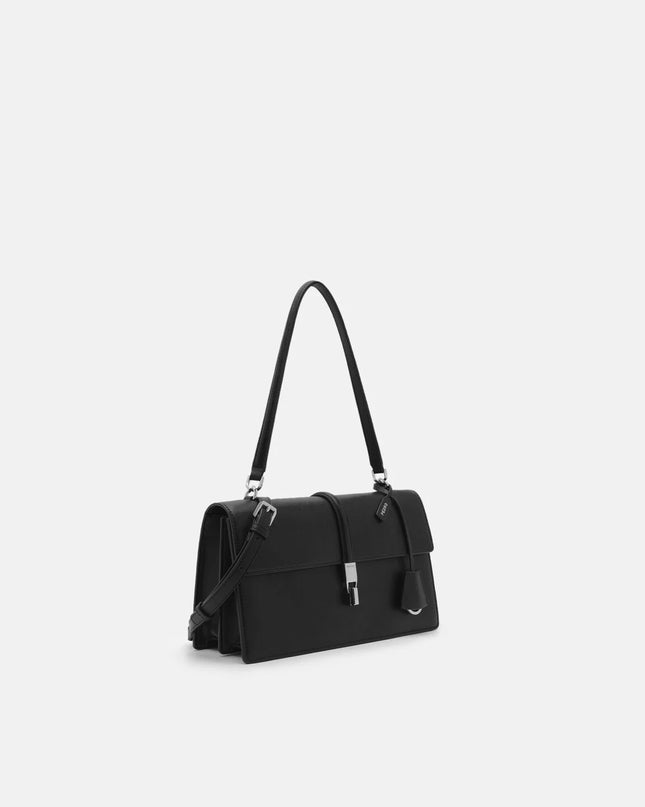 Hitch Flap Shoulder Bag - Black