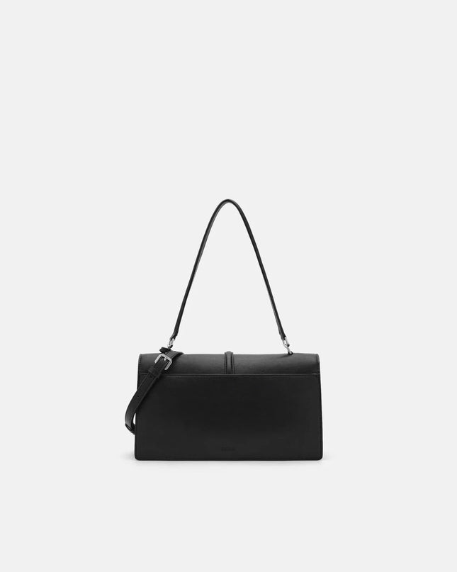 Hitch Flap Shoulder Bag - Black