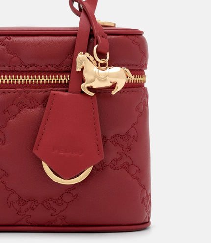 Ari Leather Quilted Shoulder Bag - Red