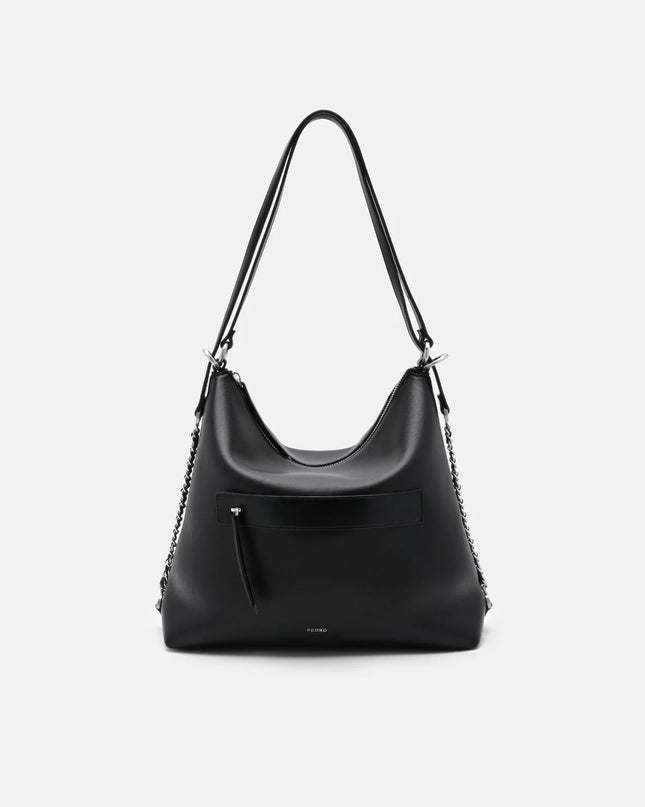 Slouchy Two-Way Carry Backpack - Black