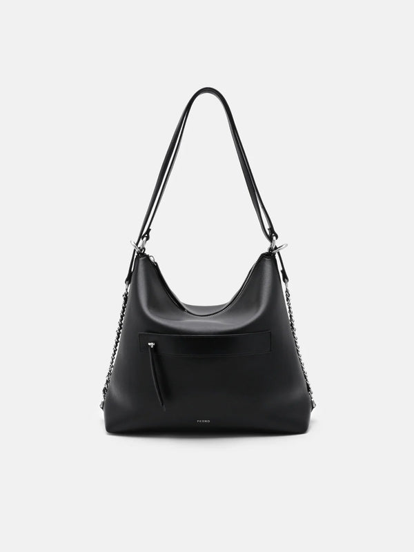 Slouchy Two-Way Carry Backpack - Black