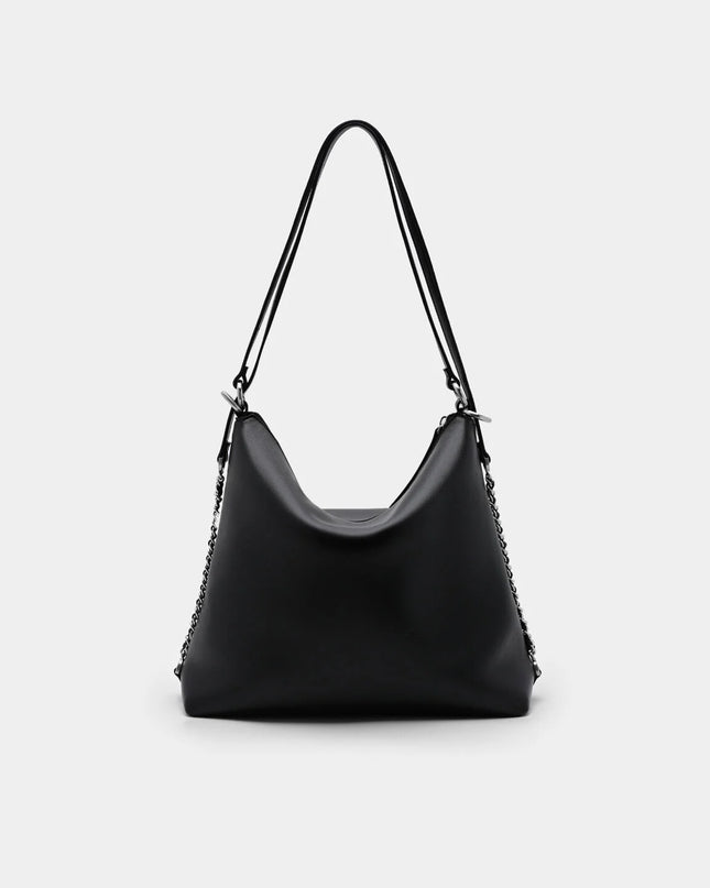 Slouchy Two-Way Carry Backpack - Black
