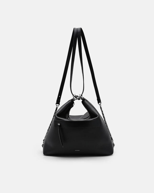 Slouchy Two-Way Carry Backpack - Black