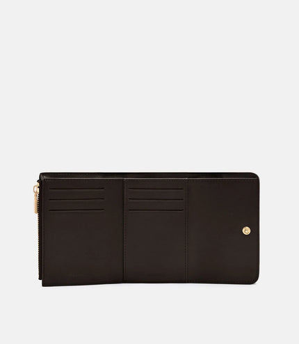 Leather Tri-Fold Wallet - Dark Brown