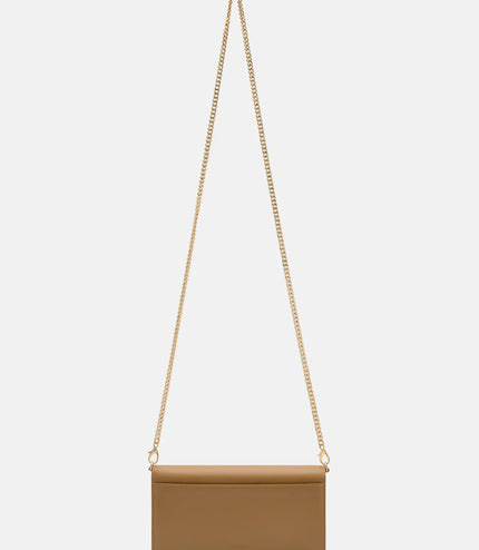 Leather Icon Bi-Fold Long Wallet - Camel
