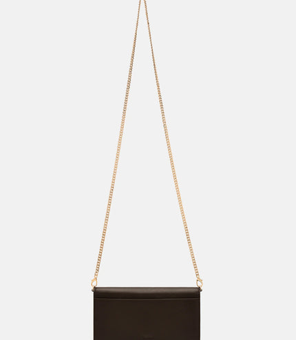 Leather Icon Bi-Fold Long Wallet - Black