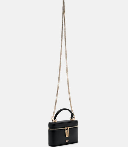 Ari Leather Vanity Case - Black