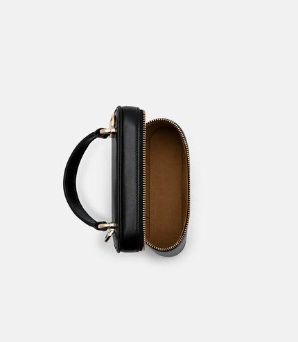 Ari Leather Vanity Case - Black