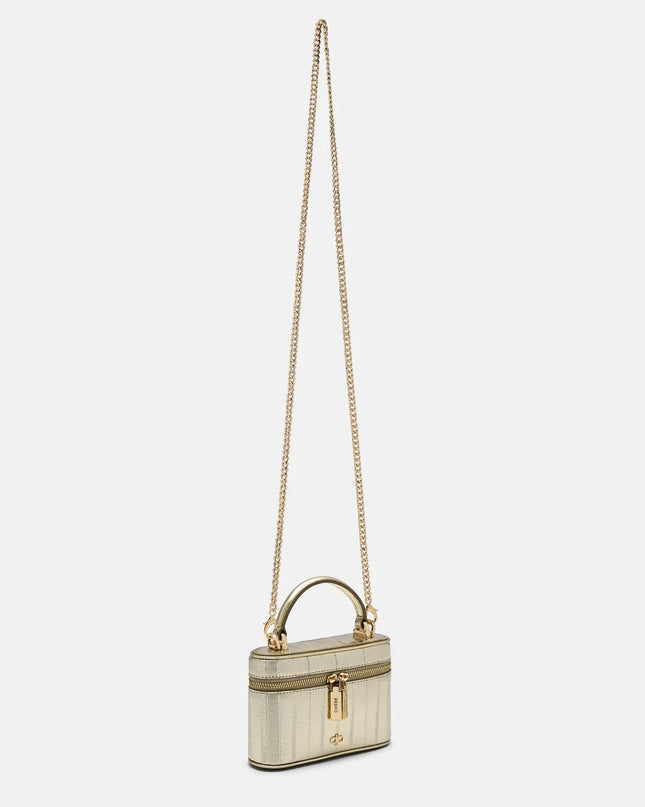 Ari Leather Vanity Case - Gold