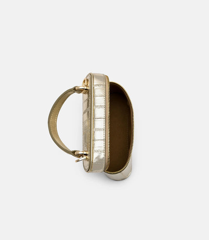 Ari Leather Vanity Case - Gold