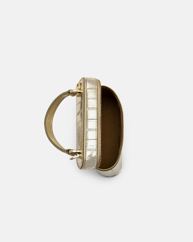 Ari Leather Vanity Case - Gold