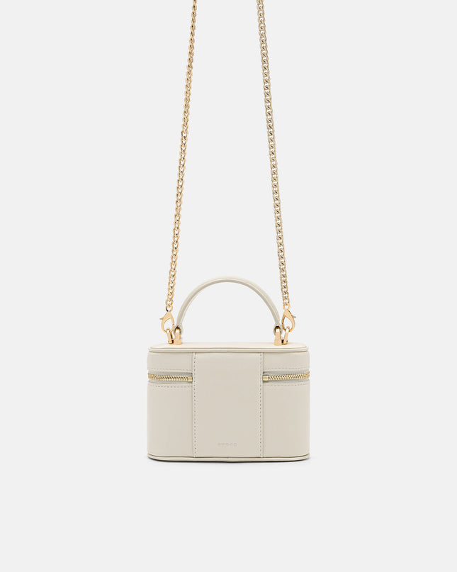 Ari Leather Vanity Case - Chalk