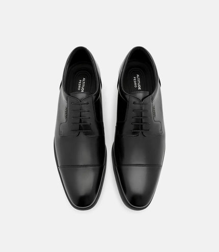 Altitude Lightweight Leather Derby Shoes - Black Burnish
