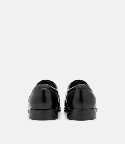 Altitude Lightweight Leather Derby Shoes - Black Burnish