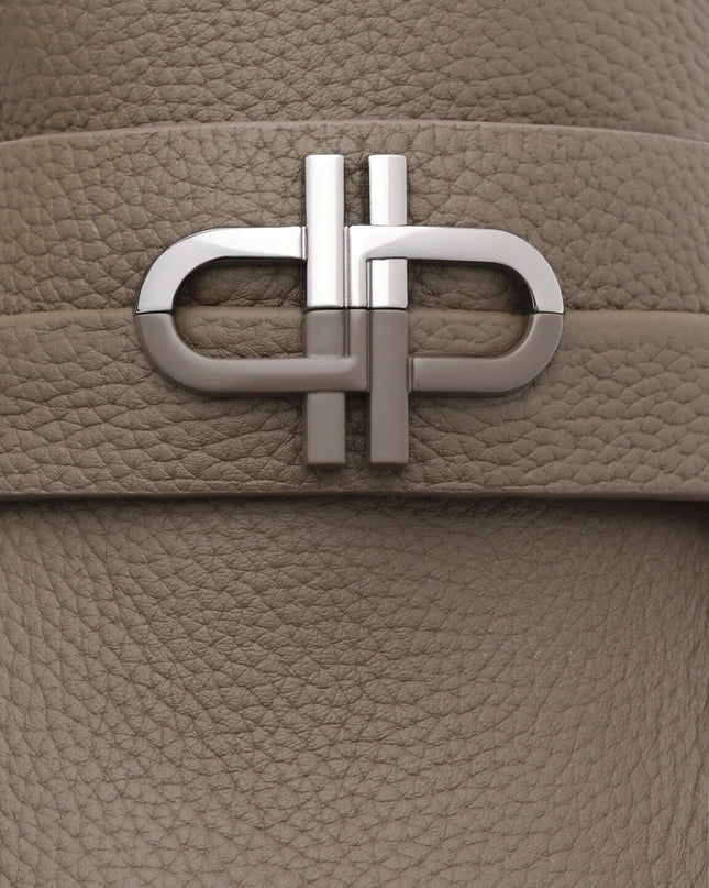 Embossed Leather Driving Shoes - Dark Taupe Tumble