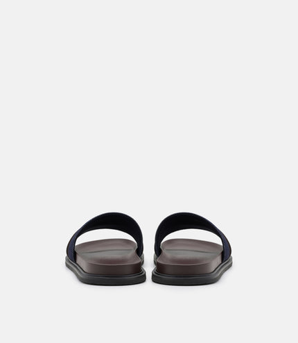Renly Slide Sandals - Navy Denim
