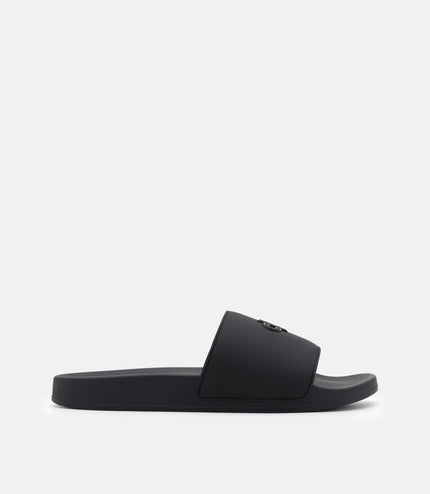 Rubber Slide Sandals - Black