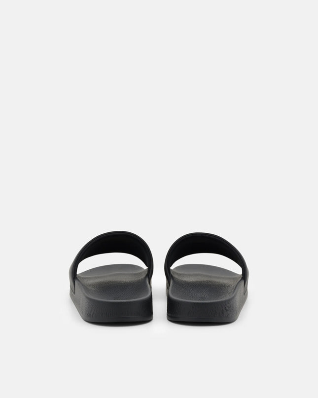 Rubber Slide Sandals - Black