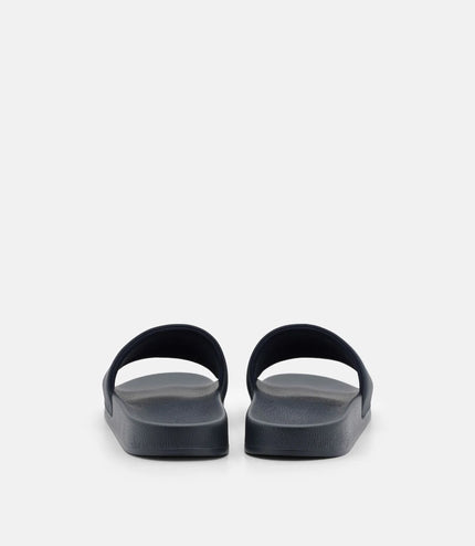 Rubber Slide Sandals - Navy