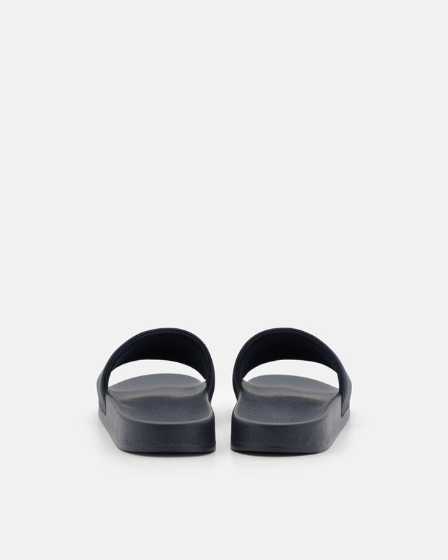 Rubber Slide Sandals - Navy