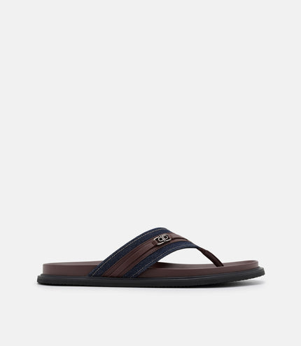 Renly Thong Sandals - Black Fabric