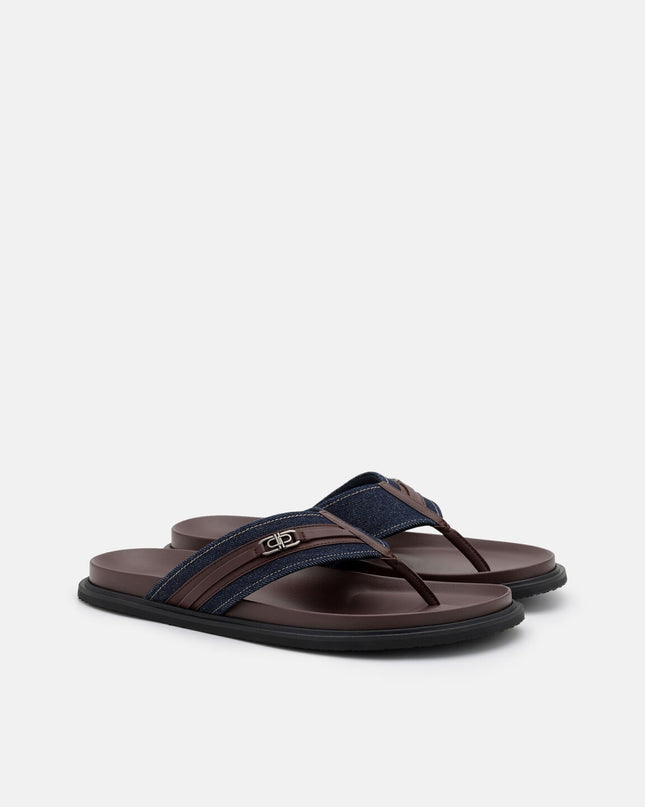 Renly Thong Sandals - Navy Denim