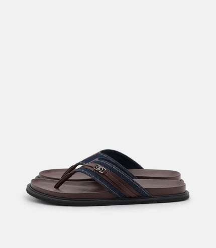 Renly Thong Sandals - Black Fabric