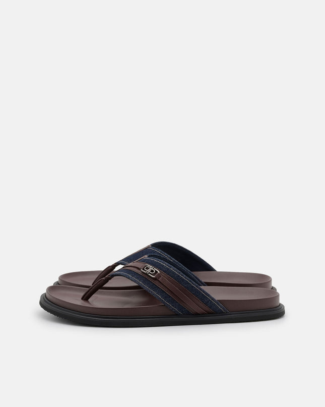 Renly Thong Sandals - Navy Denim