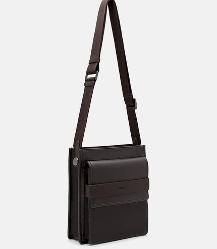Boxy Crossbody Bag - Dark Brown