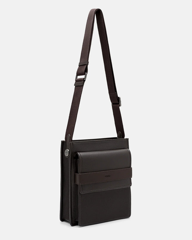 Boxy Crossbody Bag - Dark Brown