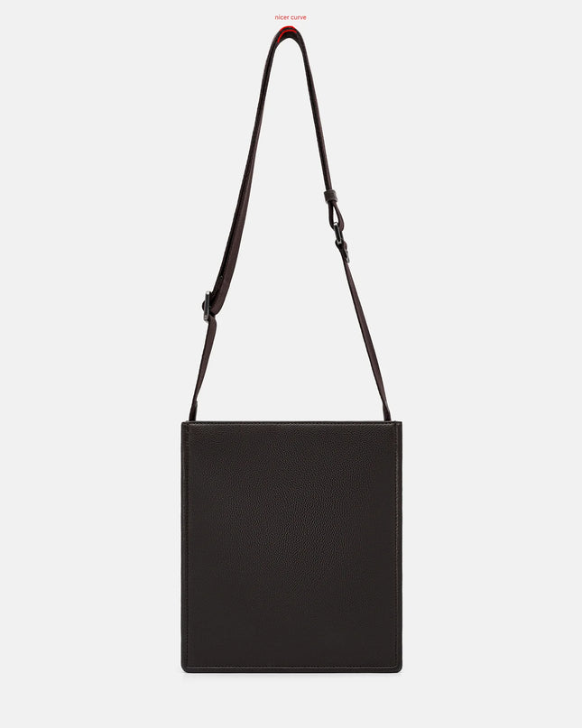 Boxy Crossbody Bag - Dark Brown