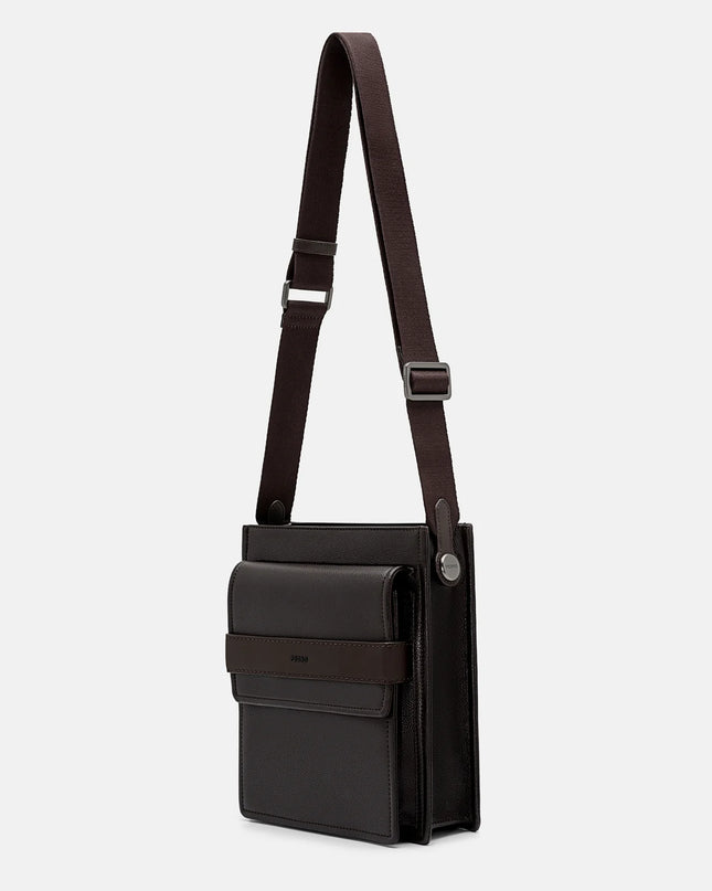 Boxy Crossbody Bag - Dark Brown