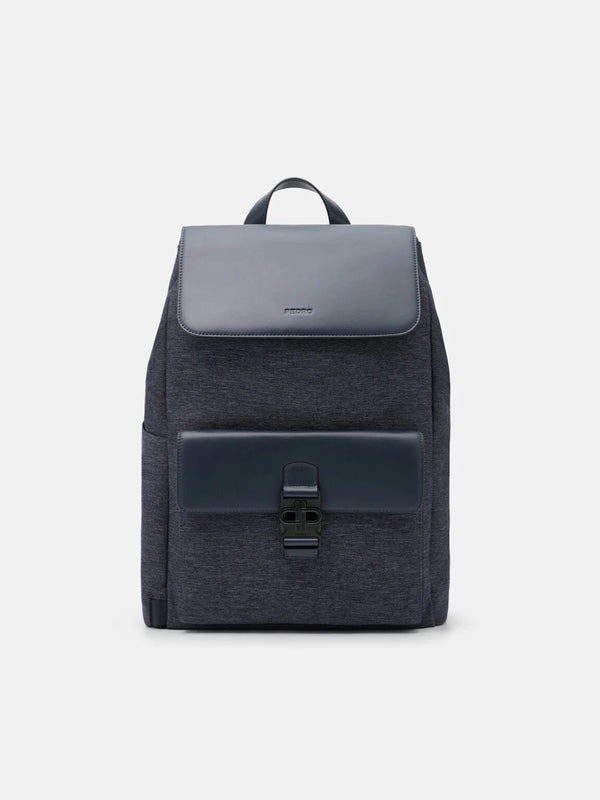 Tex Leather Backpack - Navy Fabric