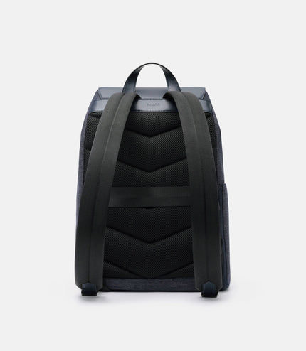 Tex Leather Backpack - Navy Fabric