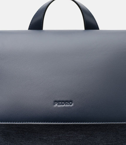 Tex Leather Backpack - Navy Fabric