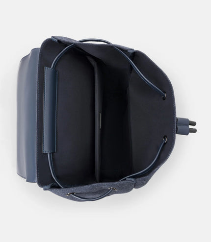 Tex Leather Backpack - Navy Fabric