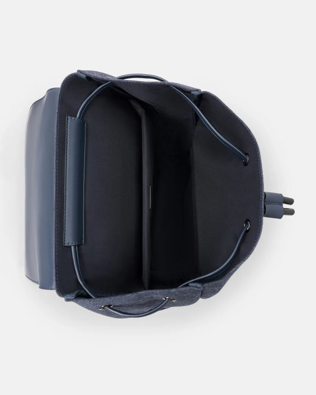 Tex Leather Backpack - Navy Fabric