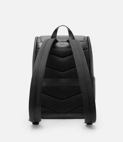 Tex Leather Backpack - Black Tumble