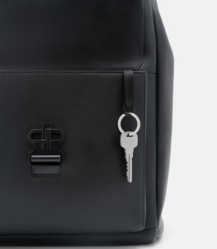 Tex Leather Backpack - Black Tumble