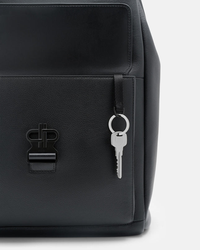 Tex Leather Backpack - Black Tumble