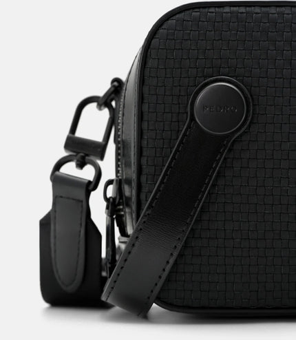 Leather Sling Bag - Black