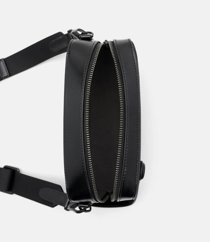 Leather Sling Bag - Black