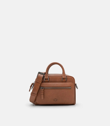Crosby Crossbody Bag - Cognac Embossed