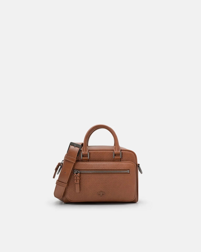 Crosby Crossbody Bag - Cognac Embossed