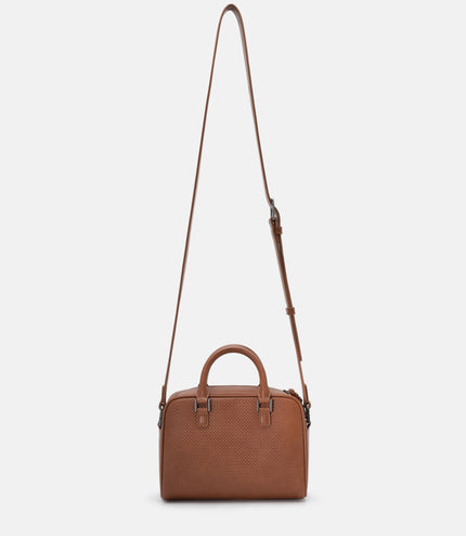 Crosby Crossbody Bag - Cognac Embossed