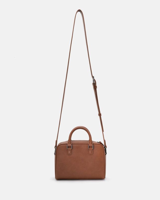 Crosby Crossbody Bag - Cognac Embossed