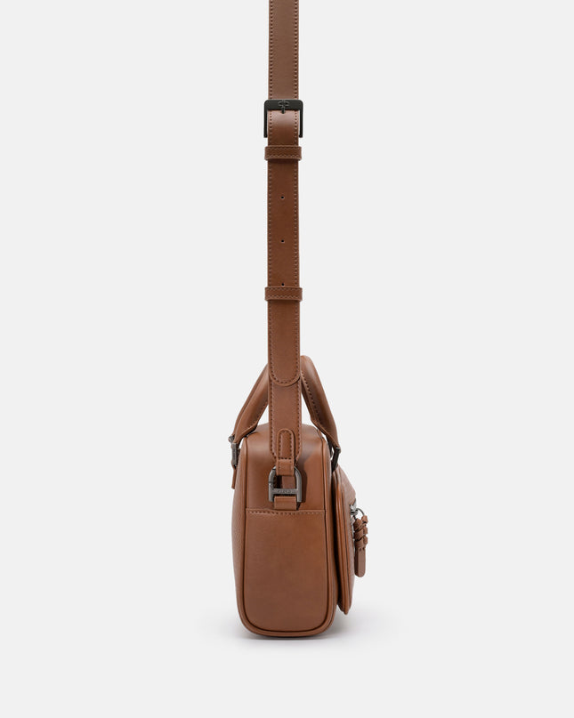 Crosby Crossbody Bag - Cognac Embossed