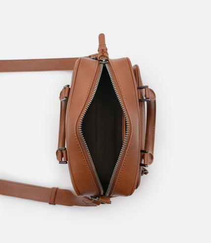 Crosby Crossbody Bag - Cognac Embossed