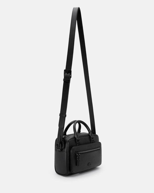 Crosby Crossbody Bag - Black Embossed